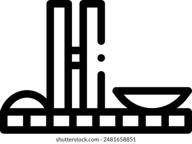 brasilia icon. Thin Linear Style Design Isolated On White Background
