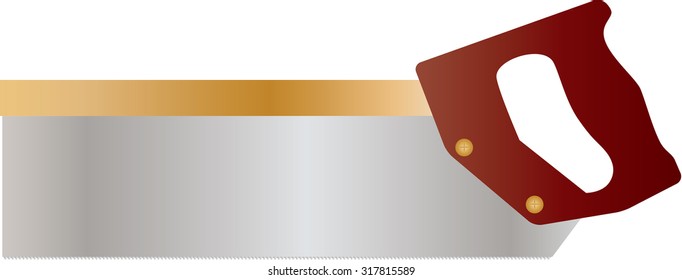 Brass Backed Tenon Saw Isolated On Stock Vector (Royalty Free) 317815589