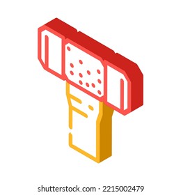 brass hammer isometric icon vector. brass hammer sign. isolated symbol illustration