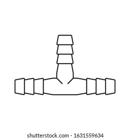 Brass Hose Barb 3 Way Connector Adapter for Air Water Fuel Pipe