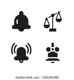 brass icon. 4 brass vector icons set. bell and scale icons for web and design about brass theme