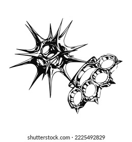 brass knuckle concept illustration vector