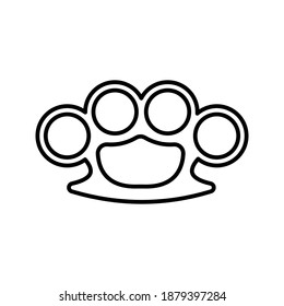 brass knuckle icon. simple icon. vector illustration