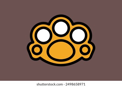 Vector de nudillo de latón en dibujos animados, Clipart y arte de línea para diseño gráfico imprimible.