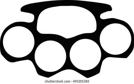 Brass Knuckles Stock Vector (Royalty Free) 495201583 | Shutterstock