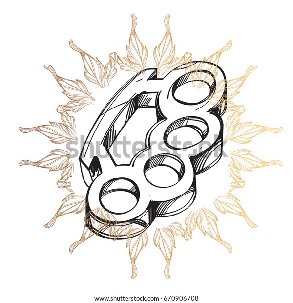 Brass Knuckles Contour Drawing Coloring Tattooing Stock Vector Royalty Free 670906708 Today we are glad to present you a new drawing lesson on how to draw brass knuckles. https www shutterstock com image vector brass knuckles contour drawing coloring tattooing 670906708