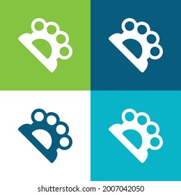 Brass Knuckles Flat four color minimal icon set