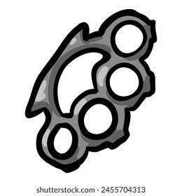 Brass Knuckles Hand Drawn Doodle Icon