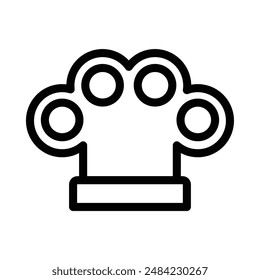 brass knuckles icon design in filled and outlined style