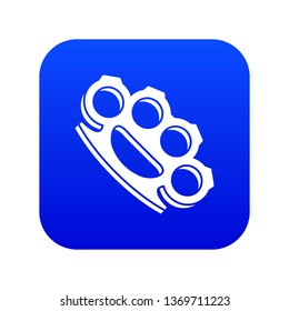 Brass knuckles icon digital blue for any design isolated on white vector illustration