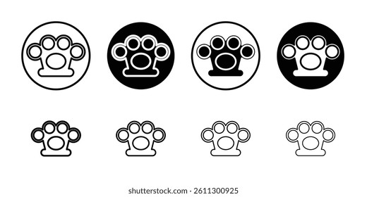 brass knuckles icon Flat illustration sign