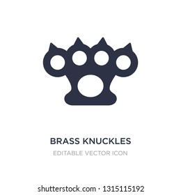 brass knuckles icon on white background. Simple element illustration from Weapons concept. brass knuckles icon symbol design.