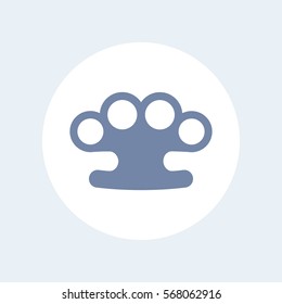 brass knuckles icon on white