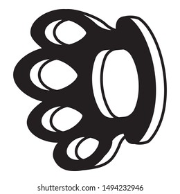 Brass knuckles icon. Simple illustration of brass knuckles vector icon for web design isolated on white background