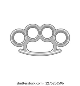 Brass Knuckles icon. Simple style knuckles isolated on white background. Gangsters or mafia equipment. Criminal weapon for hand-to-hand combat. Vector illustration EPS 10.