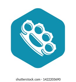 Brass knuckles icon in simple style on a white background vector illustration
