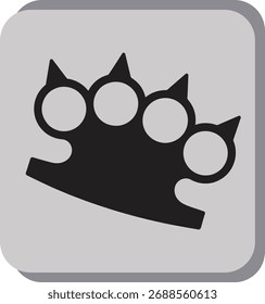 Messingknöchel-Symbol. Vektor und Glyphe