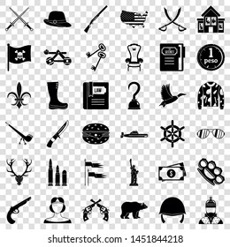 Brass knuckles icons set. Simple style of 36 brass knuckles vector icons for web for any design