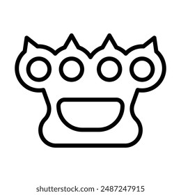 brass knuckles linear logo mark in black and white
