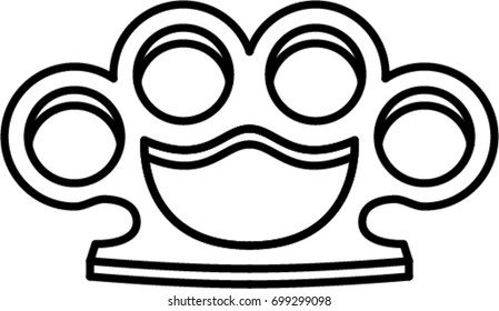 brass knuckles outline icon