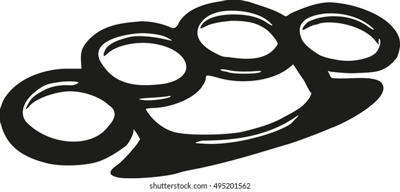 Brass knuckles silhouette