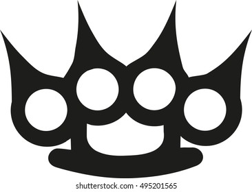 Brass knuckles with spikes