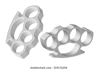 Brass knuckles vector illustration