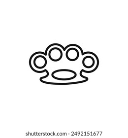 brass knuckless logo sign vector outline