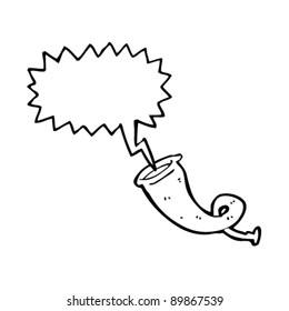 brass musical instrument cartoon