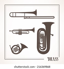 Brass musical instruments