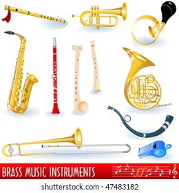 Brass Musical Instruments Collection