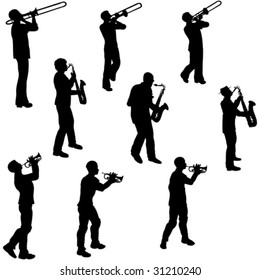 Brass Musician Silhouettes