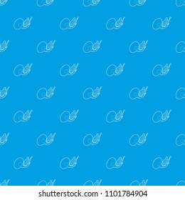 Brass pipe pattern vector seamless blue repeat for any use