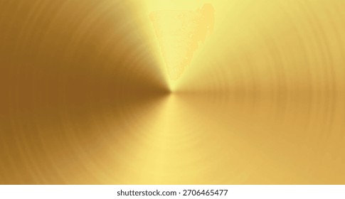 Fundo de gradiente da placa de latão. Textura dourada de material radial e de metal escovado