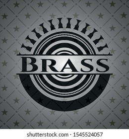 Brass retro style black emblem. Vector Illustration. Detailed.