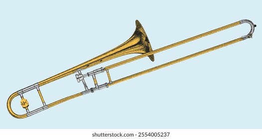 Brass Section Instruments. Saxophone Trombone Trumpet