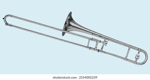 Brass Section Instruments. Saxophone Trombone Trumpet