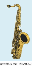 Brass Section Instruments. Saxophone Trombone Trumpet