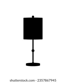 Brass table lamp silhouette, work, study and bedroom decor light lamp