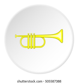 Brass trumpet icon. Cartoon illustration of brass trumpet vector icon for web