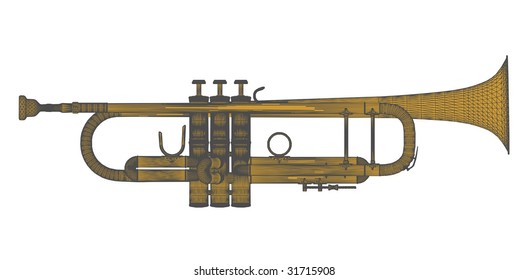 Brass Trumpet Vector 01