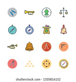 brass vector icon set