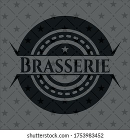 Brasserie black emblem. Vector Illustration. Detailed. 