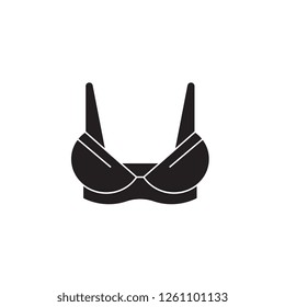 Brasserie black vector concept icon. Brasserie flat illustration, sign