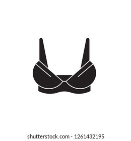 Brasserie black vector concept icon. Brasserie flat illustration, sign