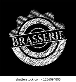 Brasserie with chalkboard texture