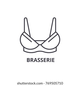 brasserie line icon, outline sign, linear symbol, vector, flat illustration