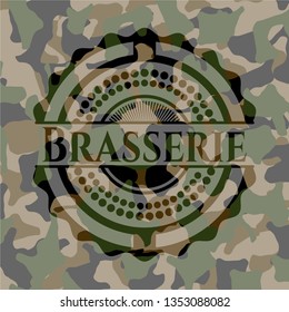 Brasserie on camo texture