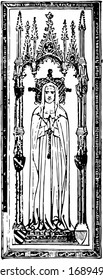 Brassen sind anstelle der Figur, die wir manchmal finden eine verzierte Kreuz, Vintage Linie Zeichnung oder Gravitation Illustration.
