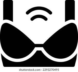 brassier wireless Vector illustration on a transparent background.Premium quality symbols.Glyphs vector icon for concept and graphic design.